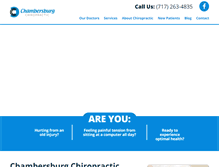 Tablet Screenshot of chambersburgchiropractic.com